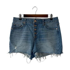 Universal Thread Vintage Midi Denim Jean Shorts Button Fly Blue Size 10/30